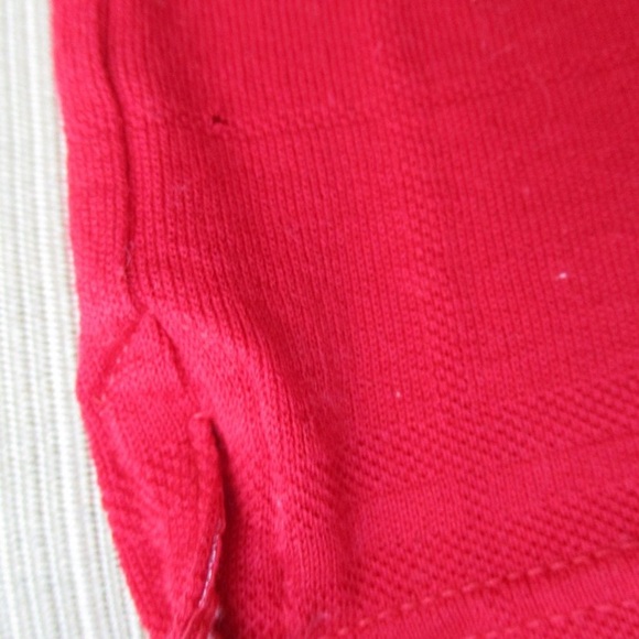 BURBERRY GOLF POLO SHIRT ~ L ~ RED ~ LOGO DETAIL ~ - Picture 12 of 12